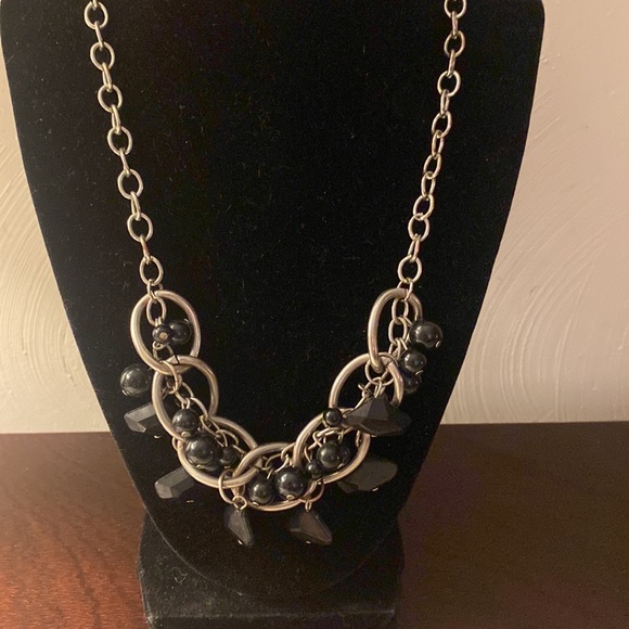 Bundle of 3 Necklaces - all in silver, black, clear and sparkly crystals - Picture 5 of 8